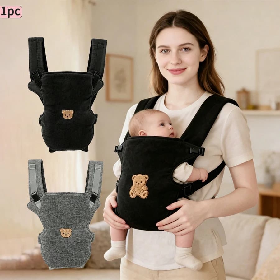 Marsupio ergonomico multifunzionale per neonati - Attrezzatura da viaggio portatile 4 in 1, con cinghie anteriori e posteriori regolabili e confortevoli, il regalo perfetto per la festa di benvenuto del bambino, Halloween, Natale e Capodanno