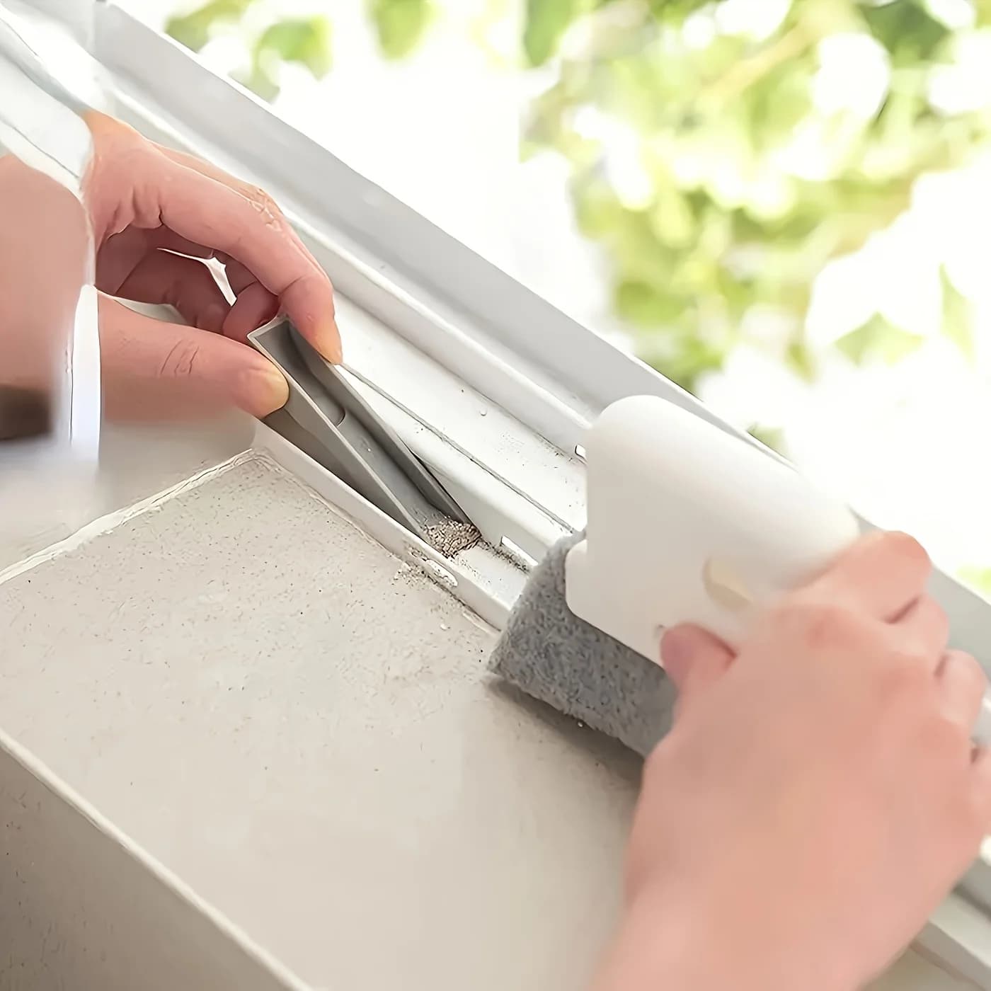 Set | Window Track Cleaning Brushes - Detachable Door And Window Sills, Glass Corner Cleaners, Plastic