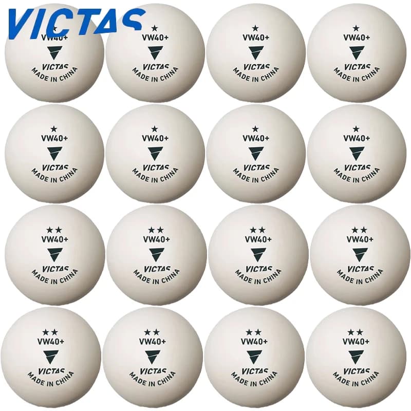 100 Palline da Ping Pong VICTAS 1/2 Star, Nuovo Materiale ABS 40+, Palline da Tennis da Tavolo Bianche per Competizione e Allenamento