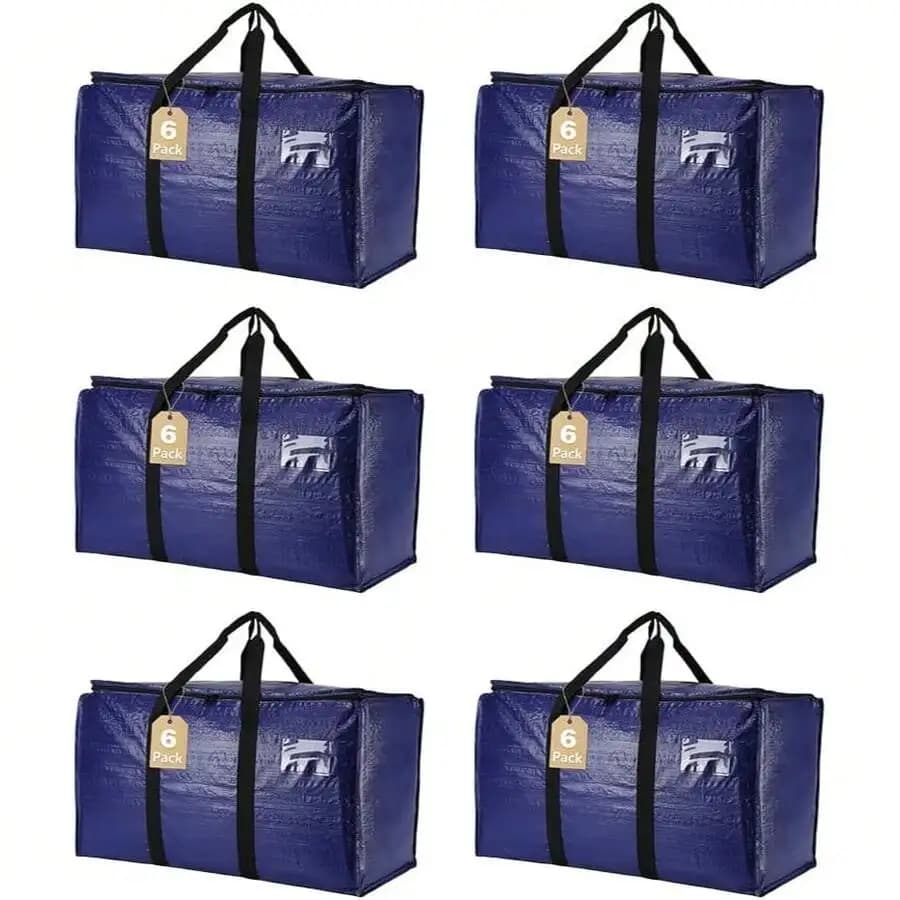Heavy Duty Moving Bags Or Storage Bag – Large Moving Boxes With Backpack Straps, Zippers & Handles – Perfect For Moving,