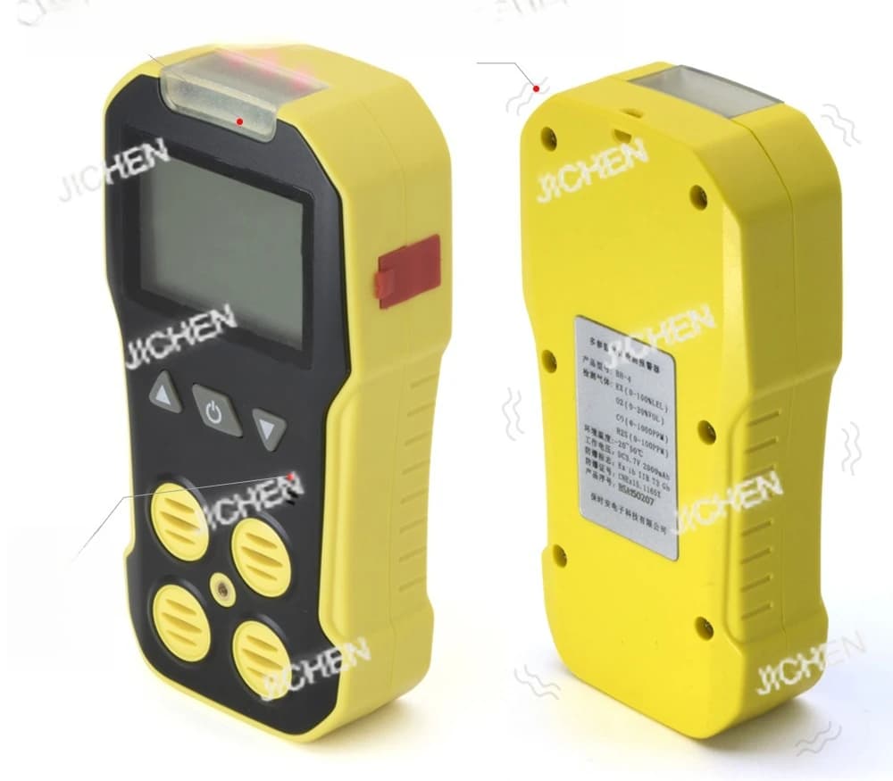Rilevatore di gas Misuratore di gas O2 H2S CO LEL 4 in 1 Ossigeno Idrogeno Solforuro Monossido di carbonio Rilevatore di perdite di gas combustibile