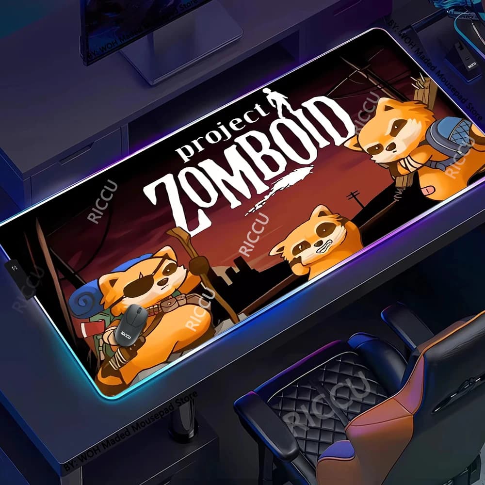 Progetto Zomboid Gioco Mousepad XXL Accessori da gioco Tappetino per mouse Computer portatile Tappetino per mouse Esteso Tappetino per mouse RGB E-Sports Tablemat
