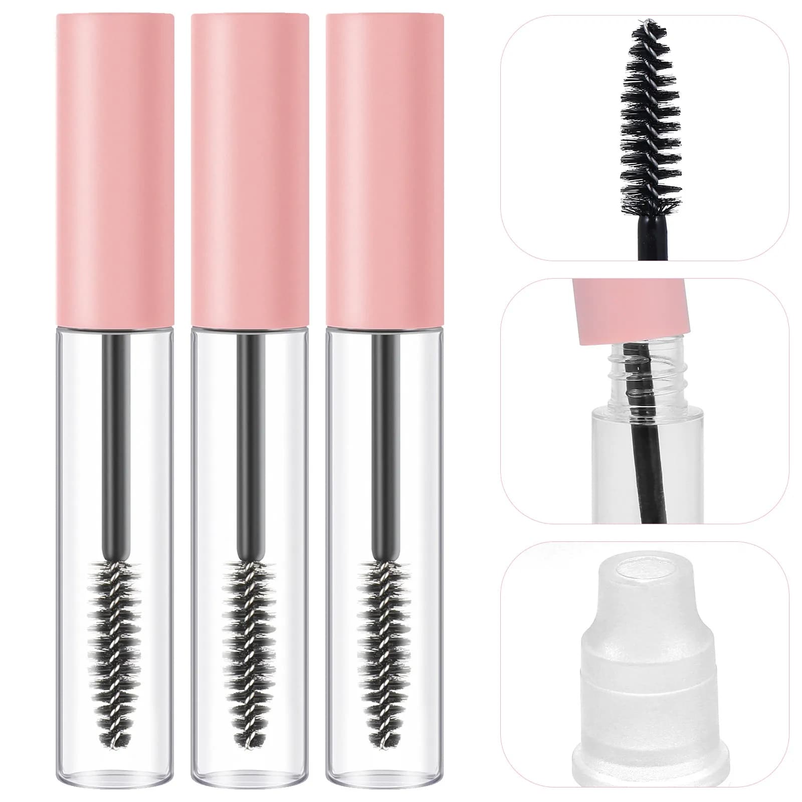 10 Pieces Transparent Empty Flavors for Colla, Fai-da-te Tubes for Mascara, Rechargeable Containers for Eyelash Cream, Travel Portable Tool for Make-up
