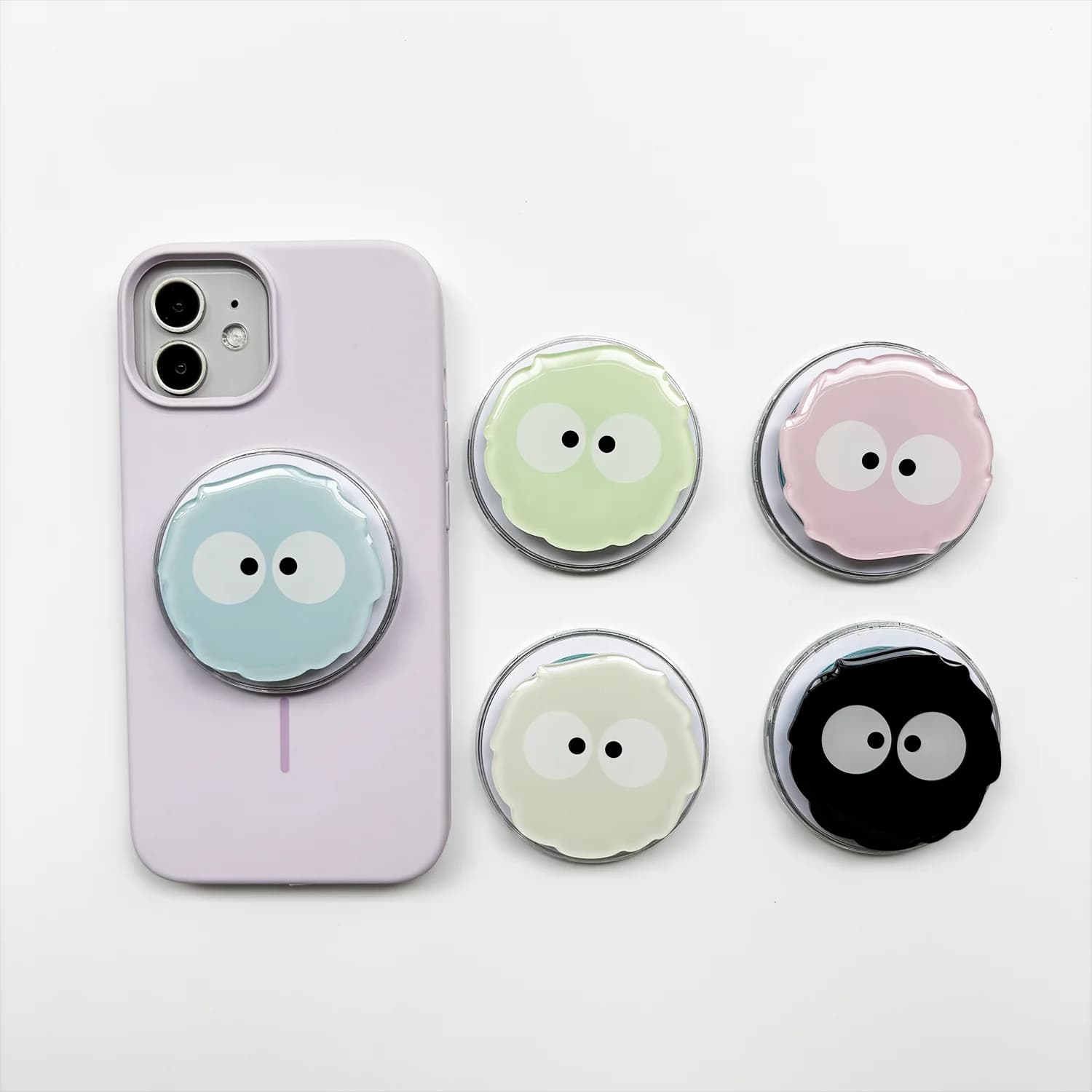 Cute Cartoon Briquette Acrylic Multi Functional Collapsible Expandable Mobile Phone Grip Magnetic Holder Socket for IPhone 16 17