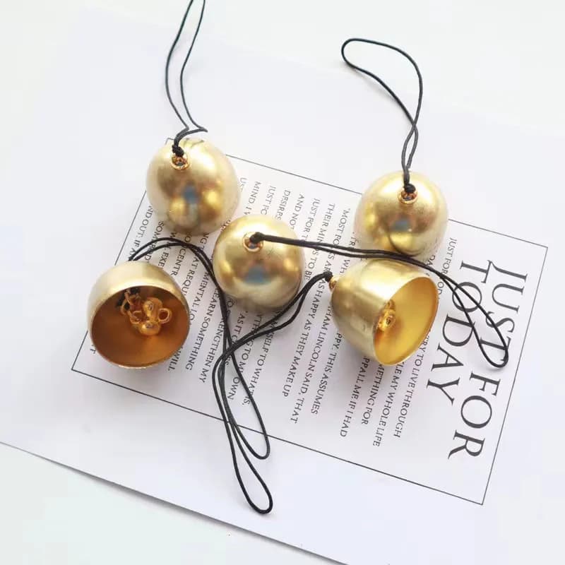 Pure Copper Car Hanging Bell DIY Metal Small Wind Chimes Handmade Cisas Festival Decoration Hanging Ornaments Accories