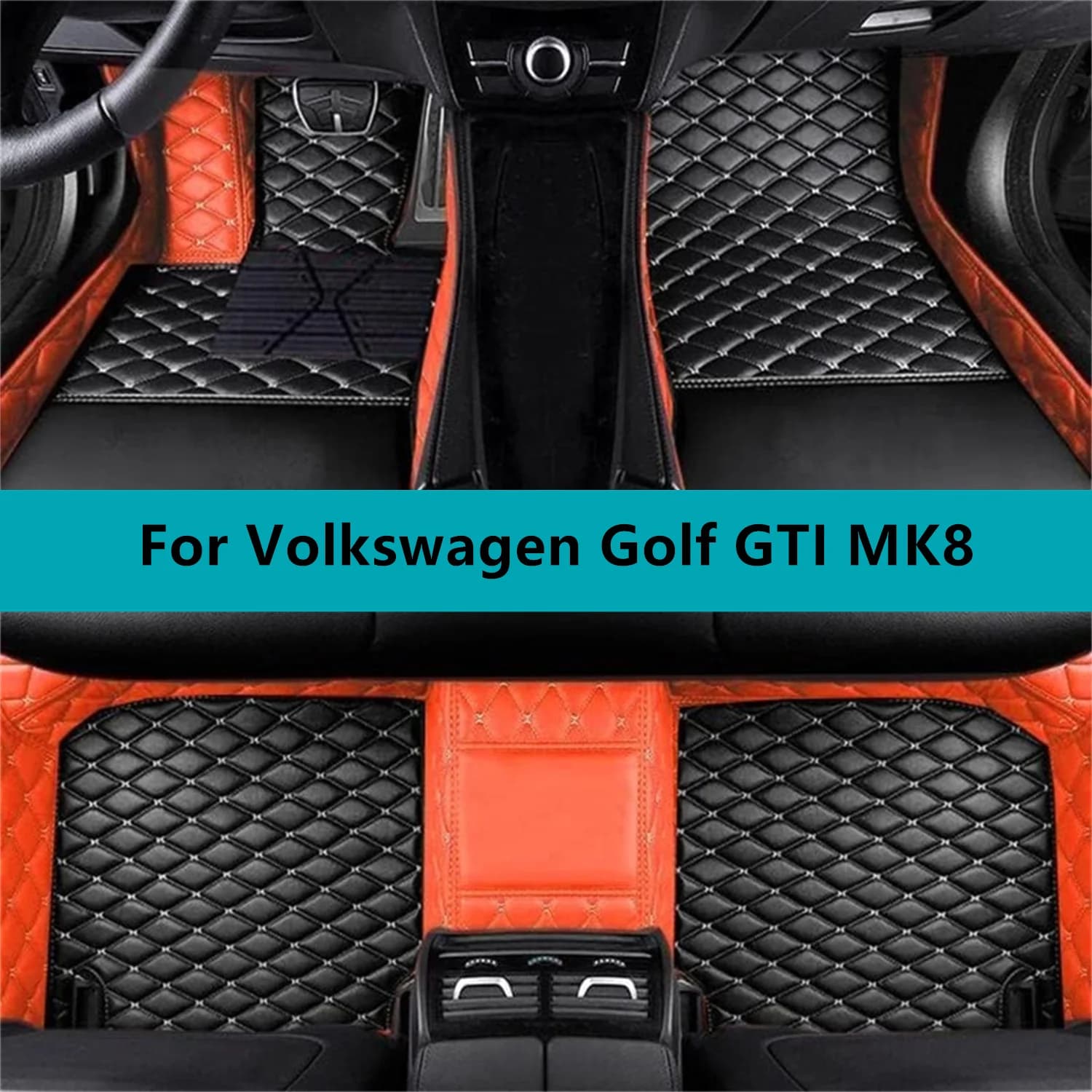 Tappetini per auto in pelle per Volkswagen Golf GTI MK8 2024 2025 2026 Tappetini per auto impermeabili per tutte le stagioni