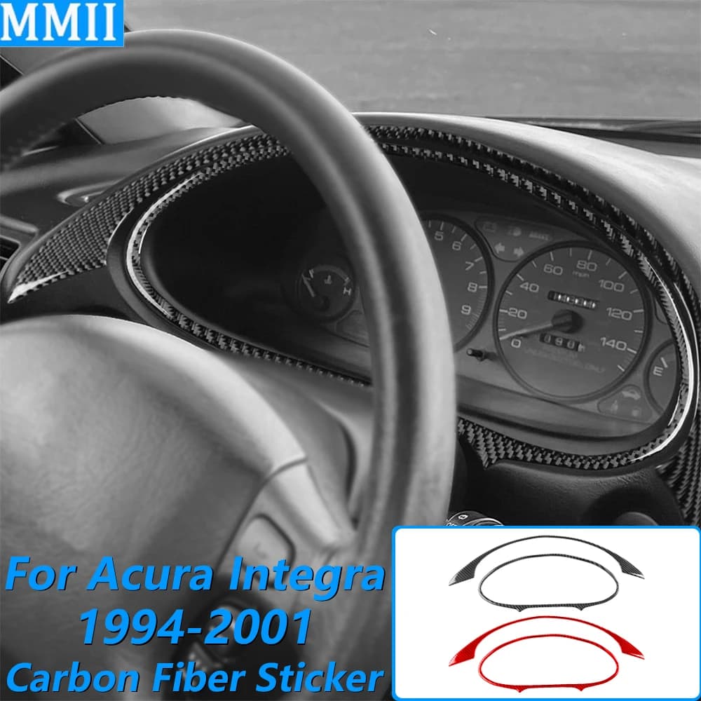 Per Acura Integra 1994-2001, Set di Coperture in Fibra di Carbonio per Pannello Strumenti e Tachimetro, Accessori Auto, Decorazione Interna, Adesivo