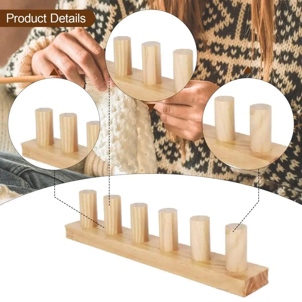 Expandable Wooden Weaving Loom Chunky Blanket Loom for Knitting Yarn DIY Lovers Adults Handmade Gifts