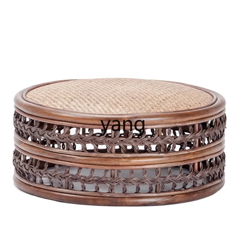 CX tatami round futon, rattan family round stool low stool meditation worship Buddha cushion