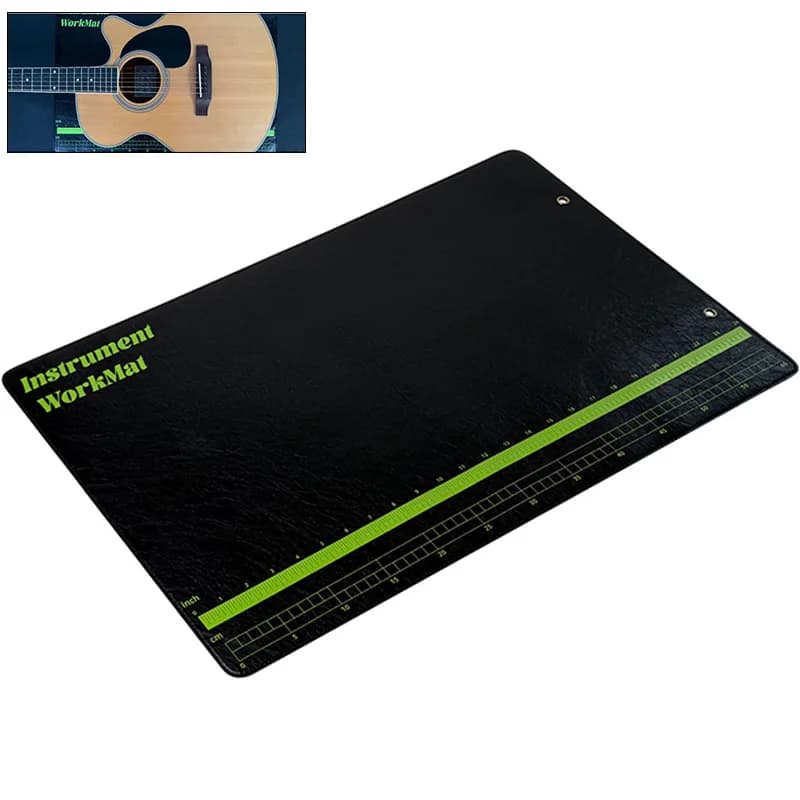 Tappetino Premium per Chitarra 63x40cm, Antiscivolo, per Riparazioni e Manutenzione di Chitarre, Bassi e Ukulele