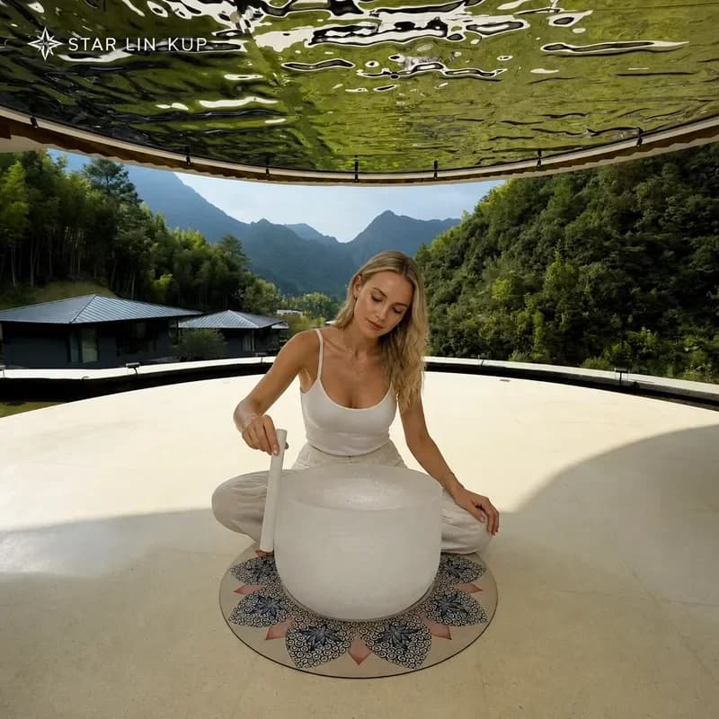 STAR LIN KUP Large Crystal Singing Bowl 6-38 Inch Grandmother Sound Bath Healing Meditation Chakra Balance Yoga Instrument