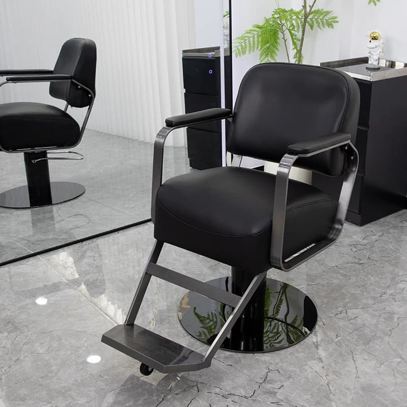 Poltrona da barbiere da barba Accessori da barbiere Poltrona Poltrona da trucco ergonomica Parrucchiere Sedia professionale per poggiagambe Mobili da salone