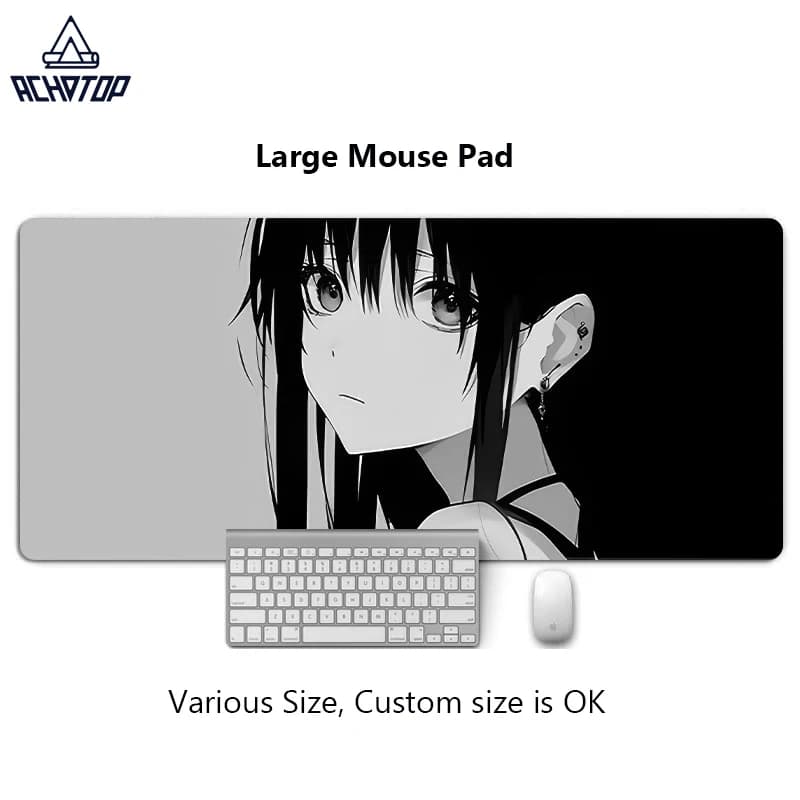 Anime Girl Tappetino da scrivania Protezione Tappetini per mouse da gioco Decorazioni per la tavola da ufficio Tastiera Imbottitura lunga Tappetino per computer portatile