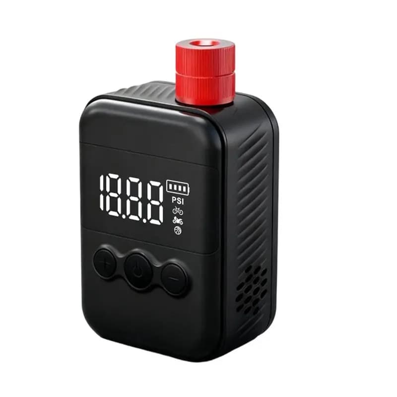 FSTE-Mini Pompa Elettrica Portatile Digitale 130PSI per Gonfiaggio Bici MTB e da Strada, Accessori per Pneumatici Schrader e Presta