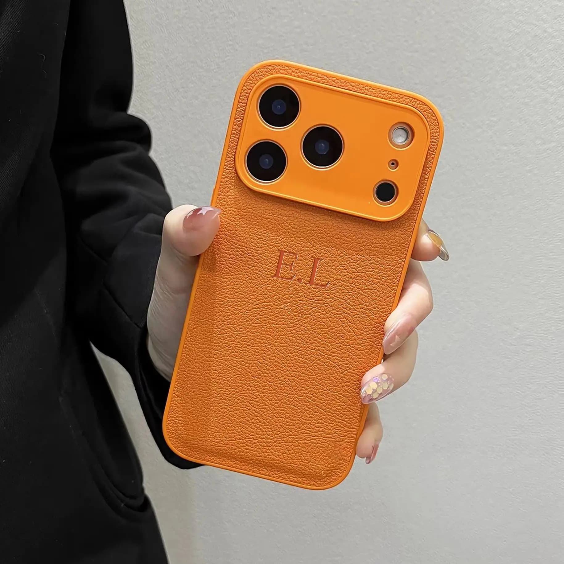 Custom name phone case for iPhone 17 16 15 14 13 Pro Max Plus Air 3D hot print eco-leather cover gift for couple