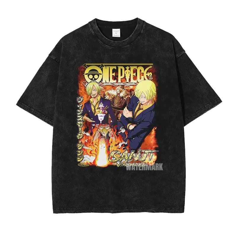 T-shirt Ufficiale One Piece da Uomo, Estiva 2026, in Cotone, Stile Casual Streetwear, Grafica Streetwear Y2K, Unisex