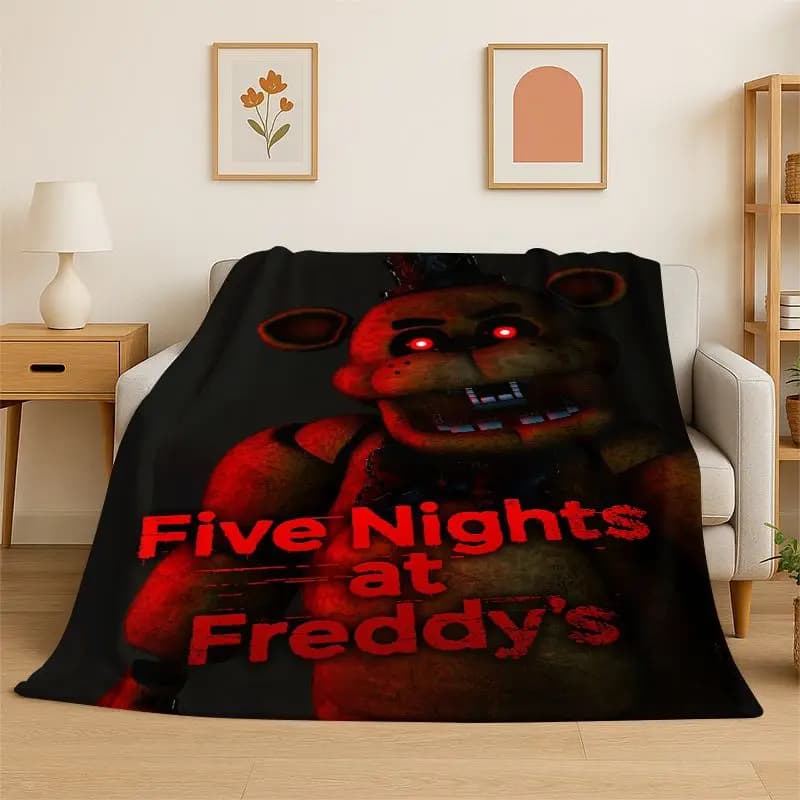 HD Classic F-FNAF Horror Game Soft Plush Blanket,Flannel Throw Blanket for Living Room Bedroom Bed Sofa Cover Picnic Office Gift