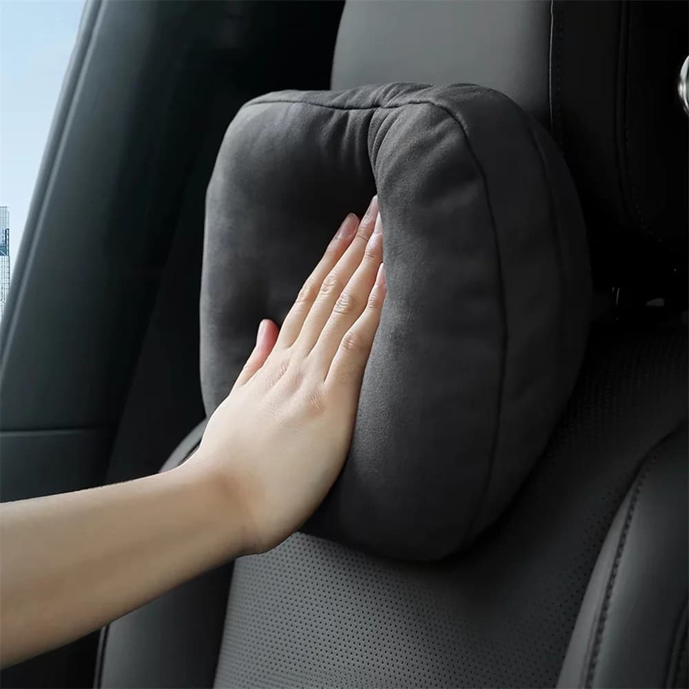 Car Neck Pillow Car Seat Headrest Pillow Protective Lumbar Back Support Breathable Car Headrest Cushion Relieve Stress