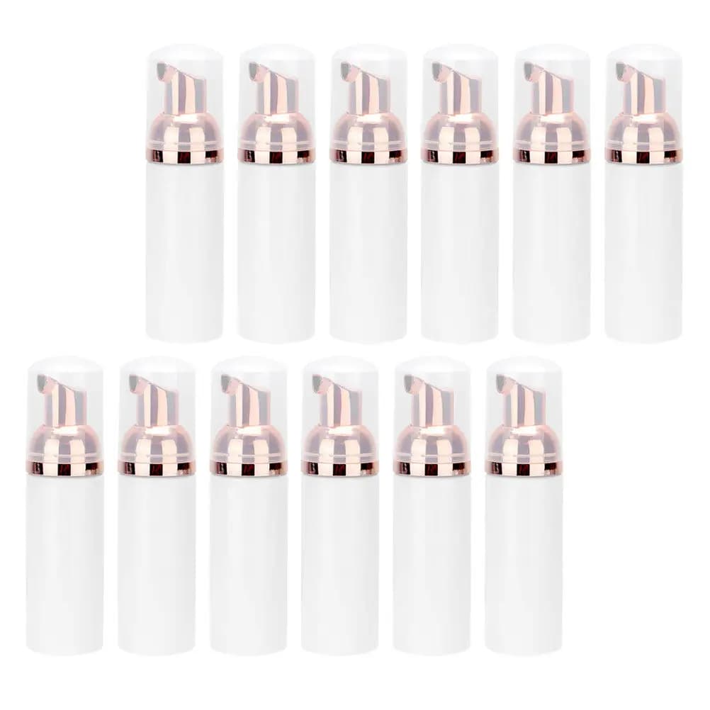 12 Pezzi Flacone Schiumogeno da 30ml per Detergente Viso, Shampoo, Bagnoschiuma, Sapone per Piatti - Dispenser Portatile Ricaricabile da Viaggio con Pompa