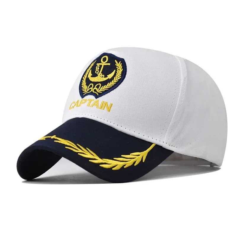 Factory wholesale-New captain's hat,embroidered nautical swim cap for men, maritime theme party outfit and boat theme decoration