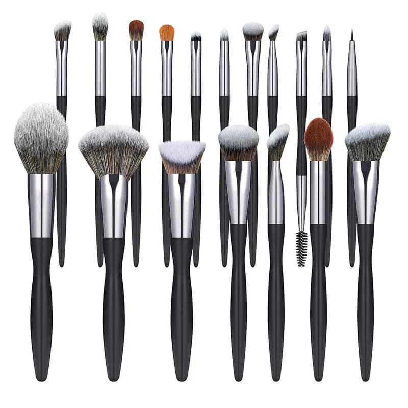 Biyouyi New Spot Cross-border Explosive 16 Set di pennelli per trucco nero sexy a vita piccola