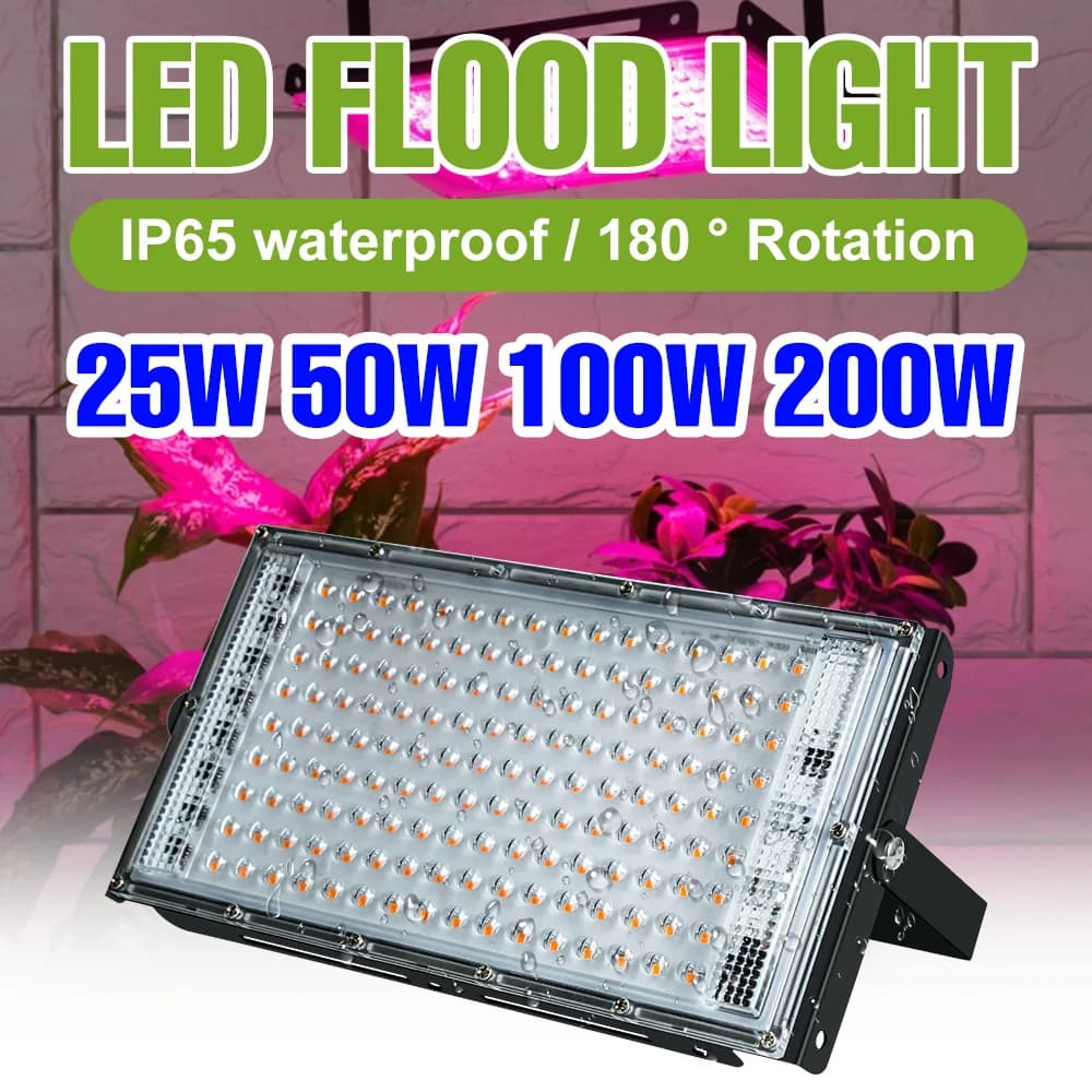 200W LED Lamp for Indoor Cultivation, Complete Spectrum, Filling Light for Serra Hydroponic 220V, Lighting for Growth of Flowers and Seeds
