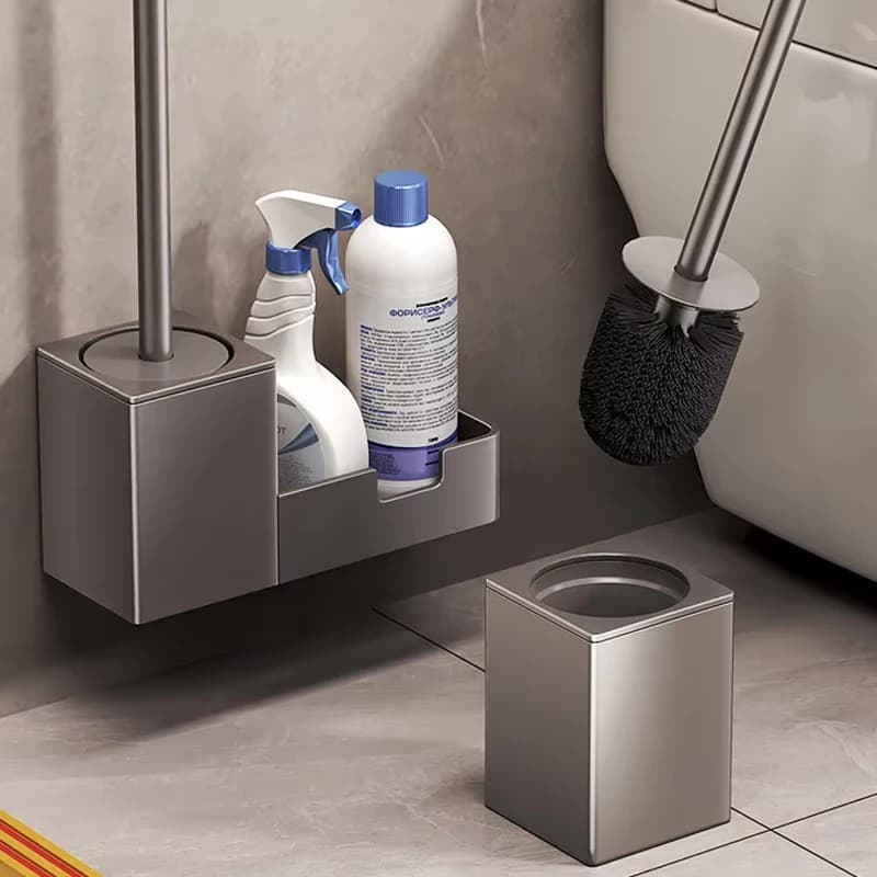 Mensola per WC da bagno senza punzonatura/mensola per WC sospesa a parete per bagno/spazzola per WC