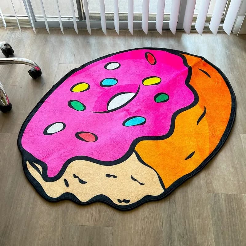 VIKAMA Tappeto Donut Fonoassorbente, Lavabile, per Ingresso, Corridoio, Tappetino per Camera da Letto, Tappeto da Comodino, Arredamento Casa