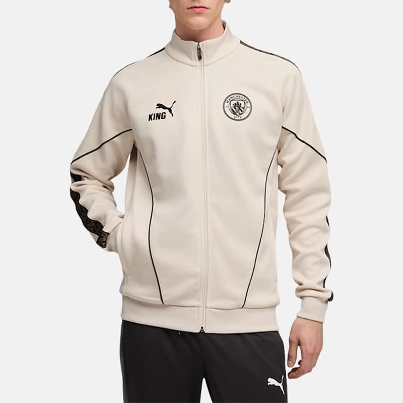 Puma Authentic Men's Manchester City Logo Moisture-Wicking Daily Zipper Hoodie Jacket 782173-12