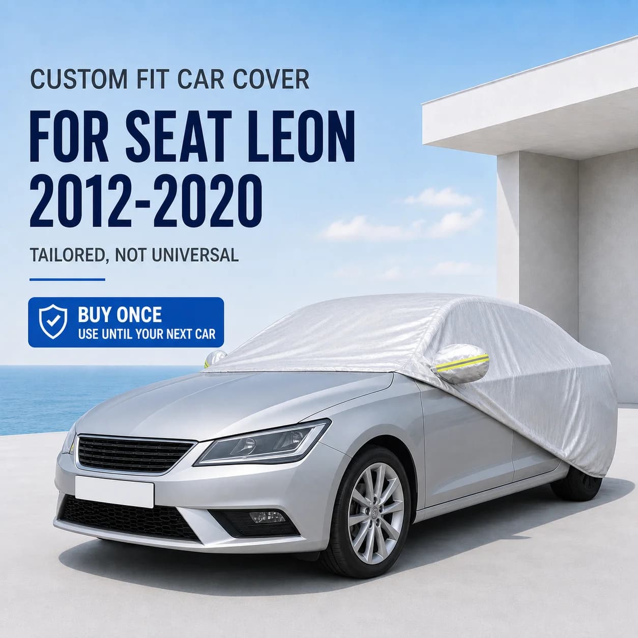 For Seat Leon 2012-2020 Exterior Car Cover Custom Fit Car Sun Protector Waterproof Dustproof Car Outdoor Protection