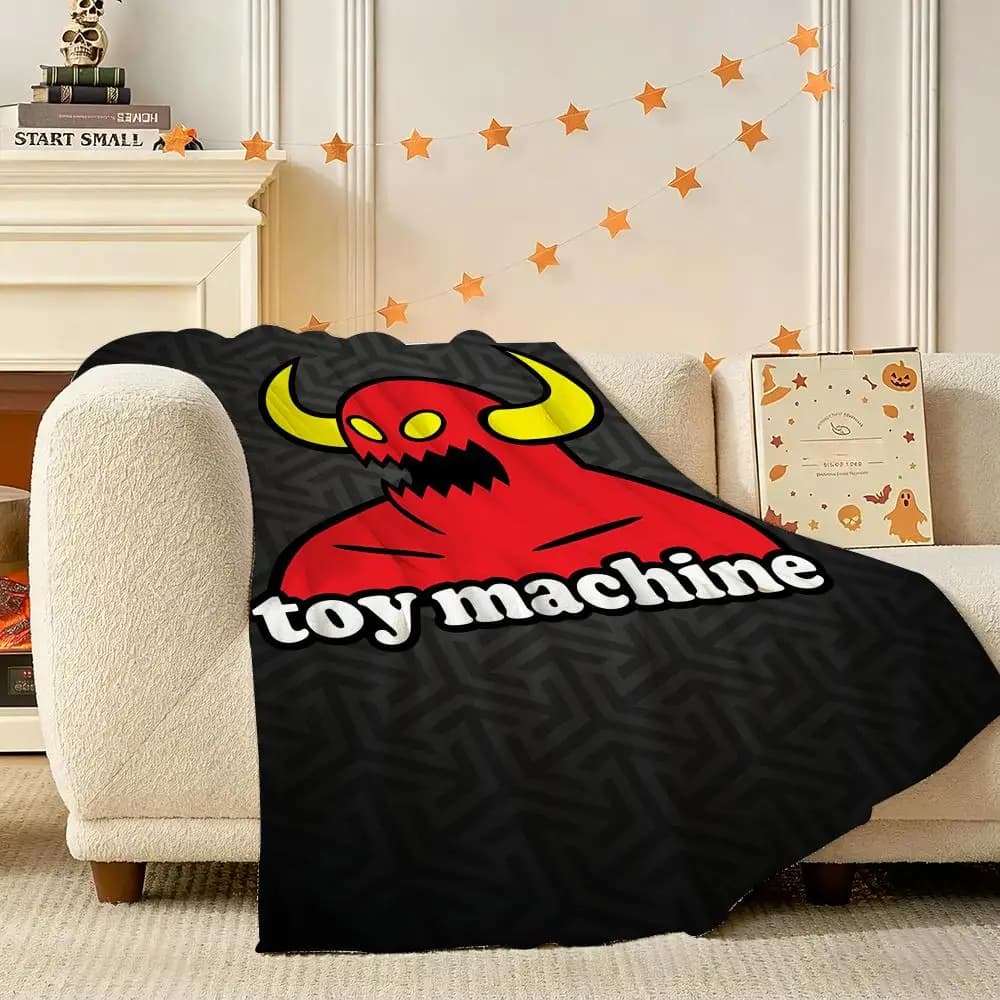 Toy Machine Throw 240g Lightweight Flannel Blanket, Soft Skin Throw Blanket for Sofa Bedroom