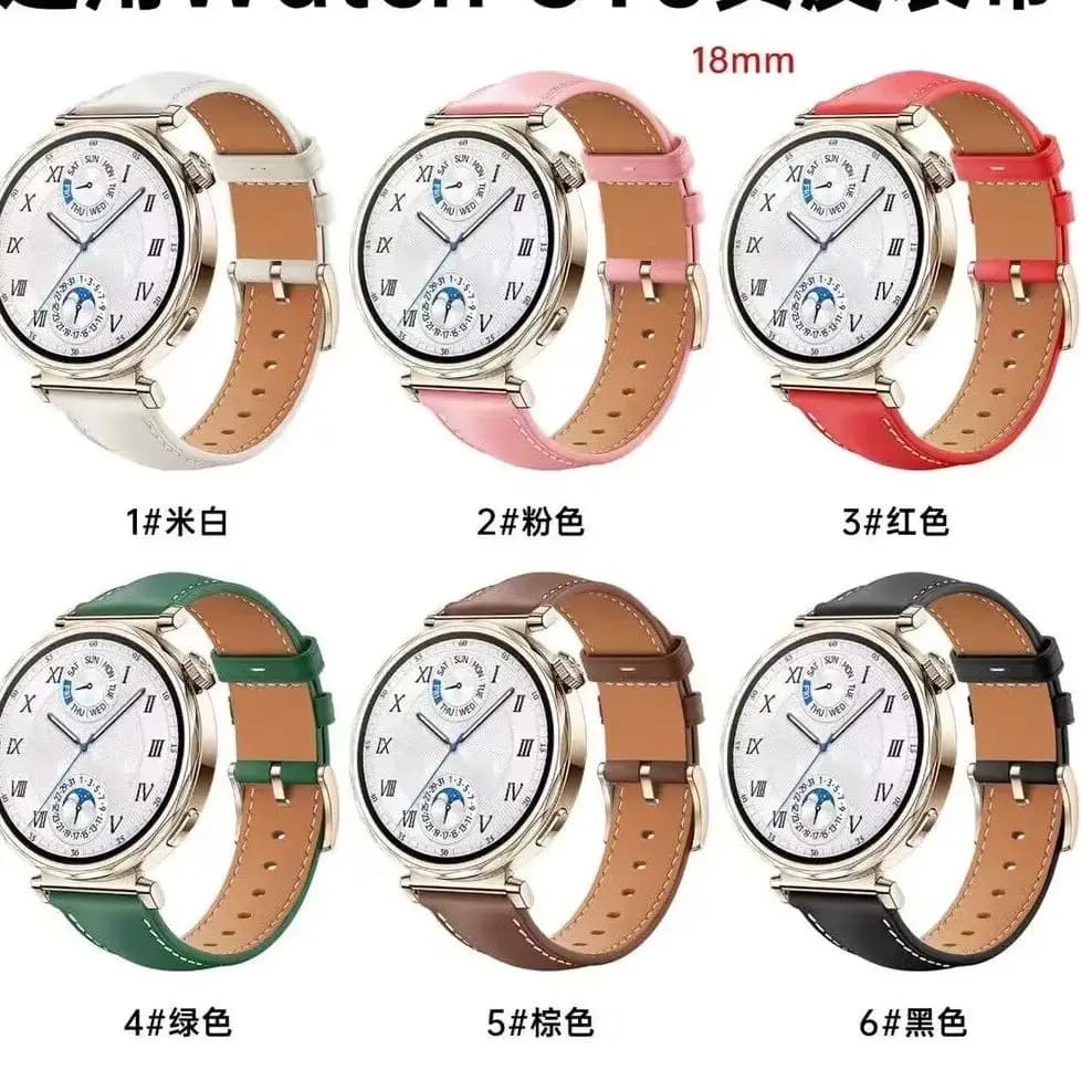 Cinturino di ricambio in pelle da 18mm 22mm per Huawei watch GT4 41mm 46mm cinturino Smartwatch per donna girl lady GT5 41mm 46mmlady