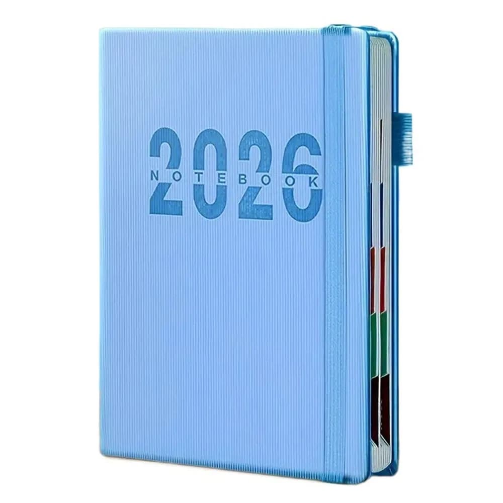 Agenda Planner 2026 in Inglese, Blocco Note 12 Mesi, Resistente all'Usura, Formato A5, Quaderno per Pianificazione, Carta Spessa, Portatile