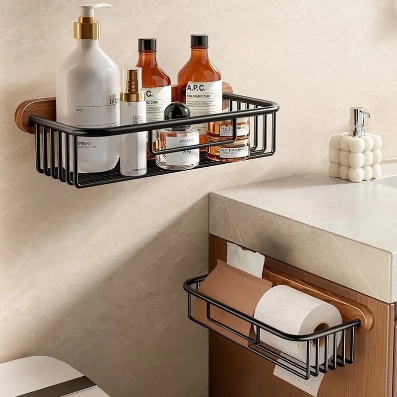 1pc Punching-free Toilet Tissue Box, Toilet Drawer Box, Toilet Paper Storage Rack, Hand Towel Paper Holder, Roll Paper Holder