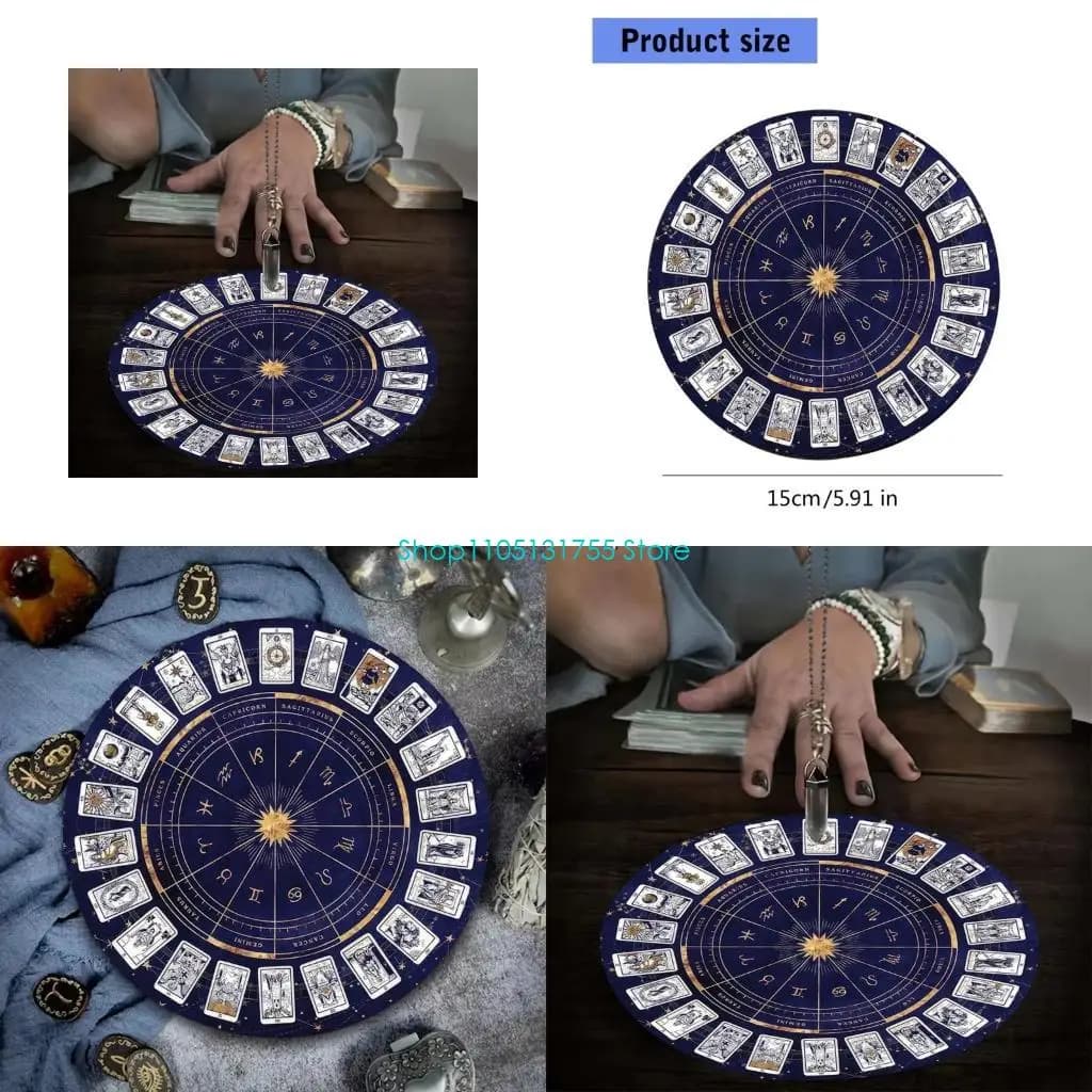 K0EF Tappetino per pendoli astrologia Tappetino per mouse Tappetino per divinazioni in gomma per decorazione da scrivania