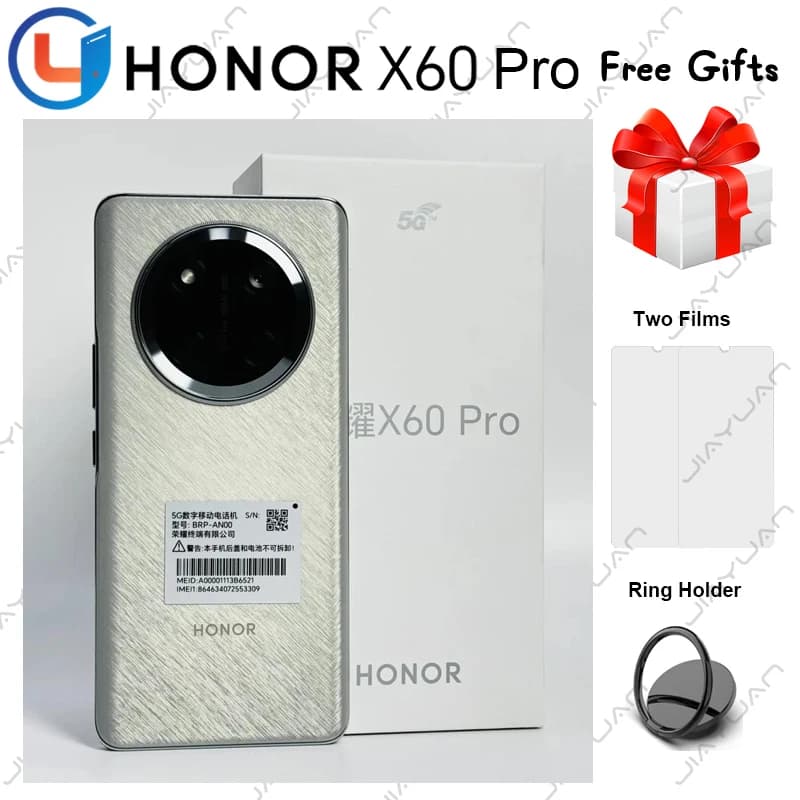 Telefono cellulare originale HONOR X60 Pro 5G Display AMOLED da 6,78 pollici Snapdragon 6 Gen 1 Fotocamera Batteria da 108 MP 6600 mAh GMS Smartphone