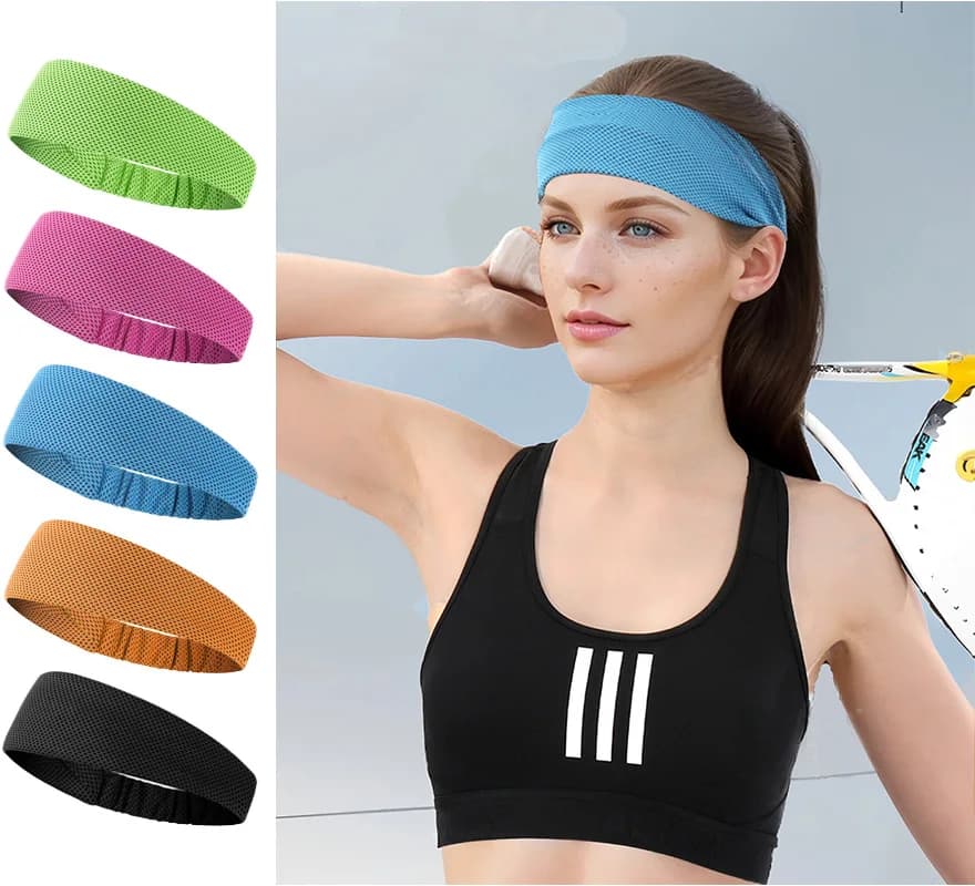 Unisex Refreshing Sports Hair Band, Elastic Anti-slip, Absorb sweat, for Yoga, Hiking, Gym, Running
