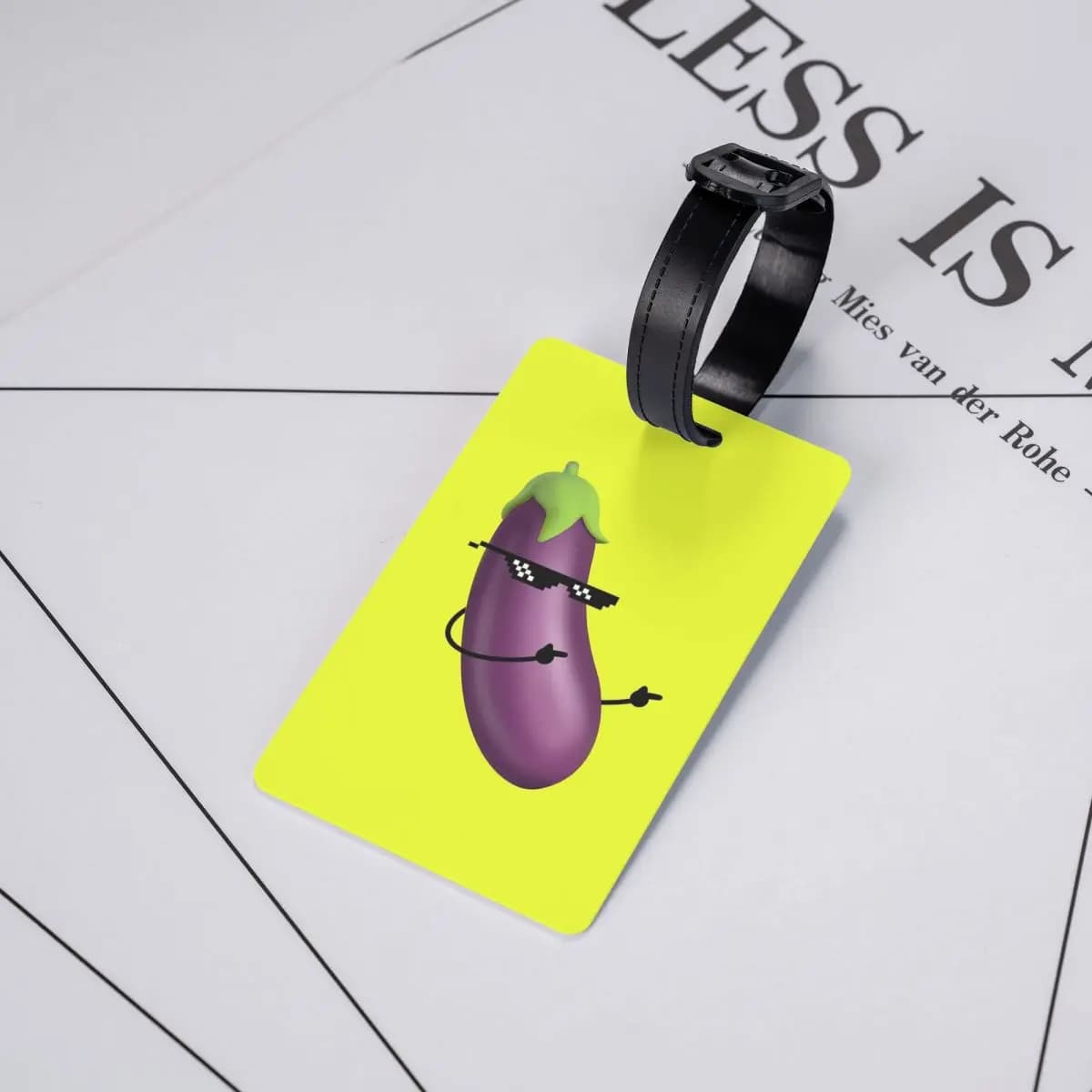Etichette per Bagagli Thug Life a Forma di Melanzana, Accessori per Valigie, Targhette per Bagagli da Viaggio, Porta Etichette con Nome e Indirizzo
