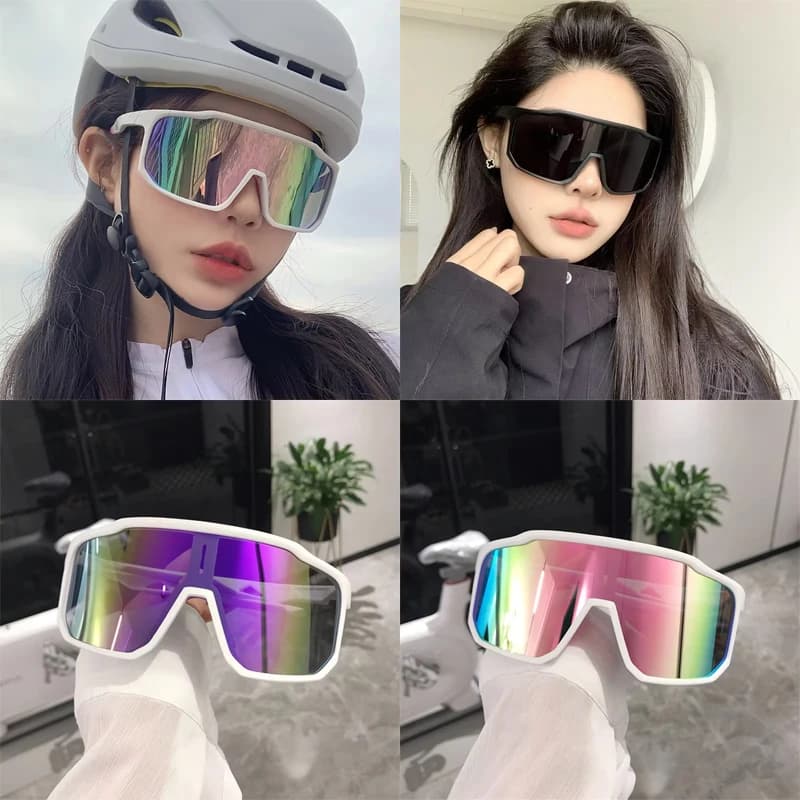 Occhiali da sole da ciclismo con protezione UV Occhiali da sci da snowboard alla moda unisex per motoslitta Sci Pattinaggio Sport