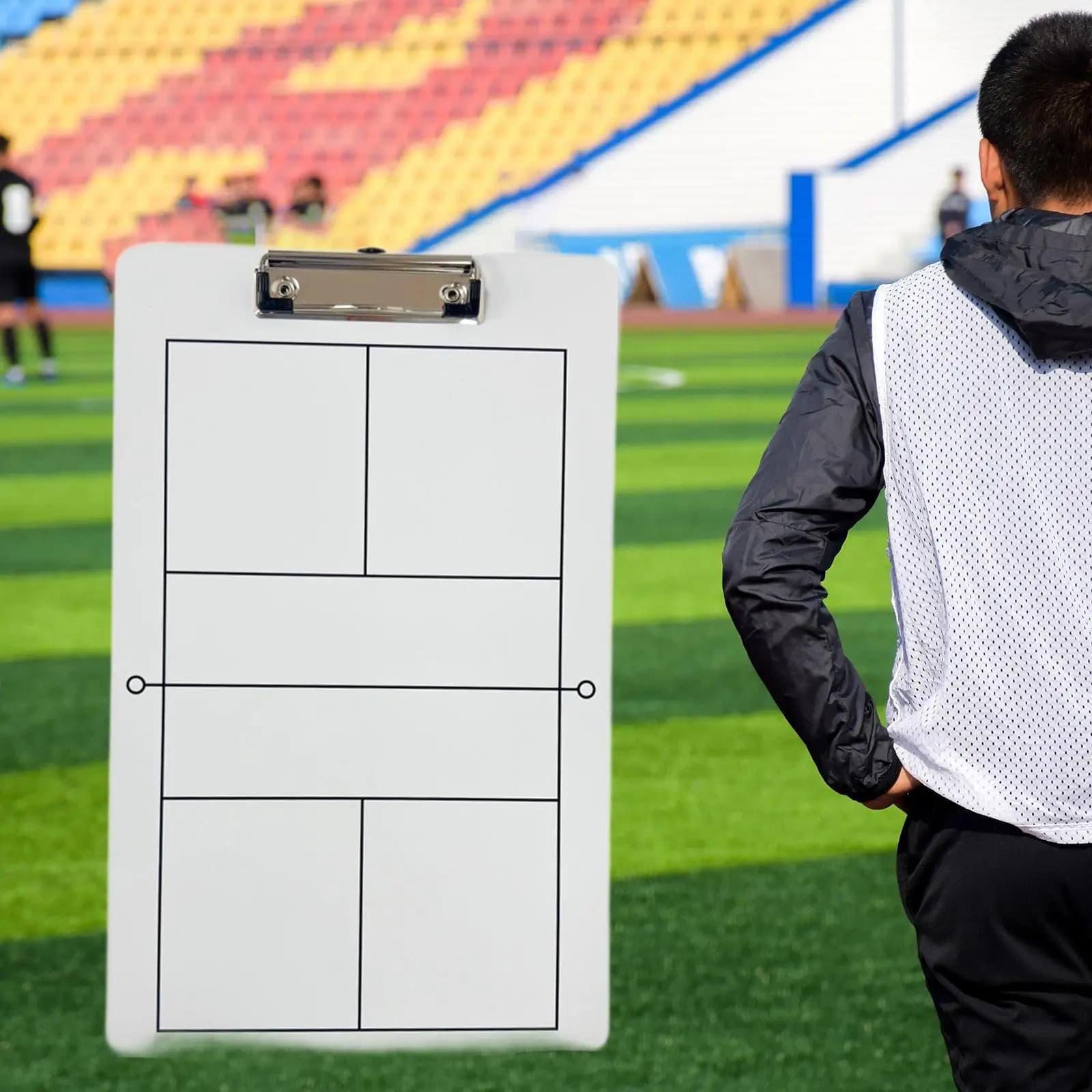 Tabellone da hockey su ghiaccio Strumento di allenamento riscrivibile per esterni Tabellone dimostrativo Piano di gioco portatile Tabellone strategico per allenatore dimostrativo