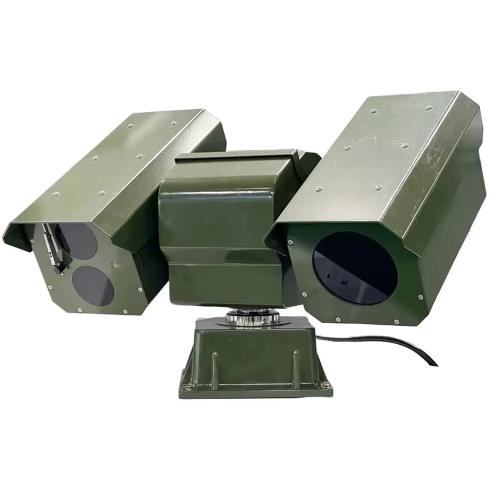Telecamera grandangolare Pan-Tilt di sicurezza PTZ termica a lungo raggio Rilevamento veicoli da 10 km -35 ° C +65 ° Rilevamento movimento C