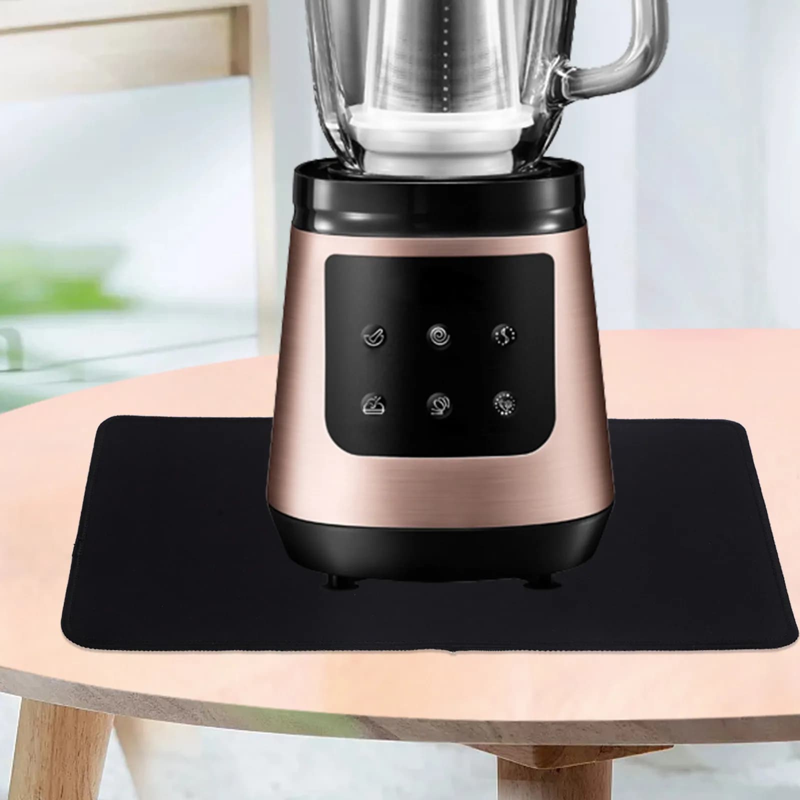 Tappetino Antiscivolo in Silicone Resistente per Mixer e Frullatori, Protezione per Piano di Lavoro, Facile da Pulire, Insonorizzante