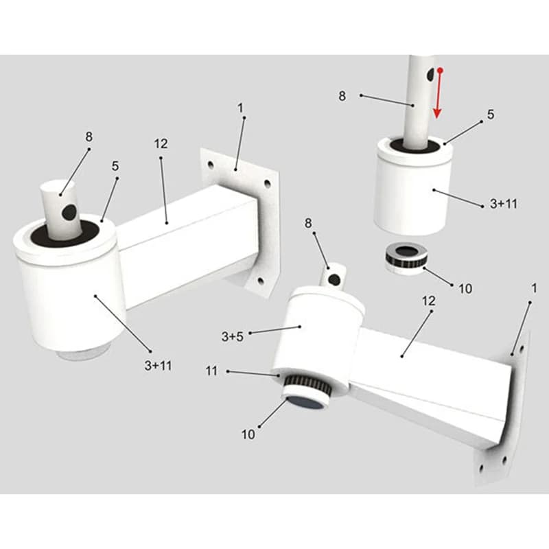 Puzzle security model with surveillance camera fake security pattern 1:1