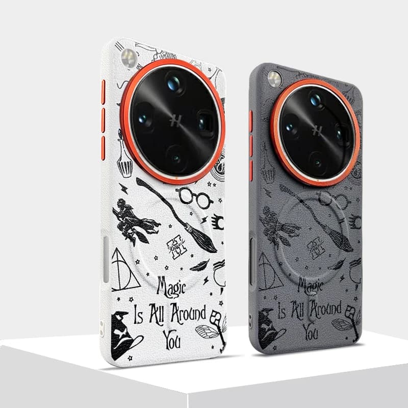 Custodia Graffiti per Oppo Find X8 Pro X8s Plus X8 Ultra Magsafe Telaio di protezione per lenti in metallo Impugnatura antiscivolo Cover in pelle tinta unita