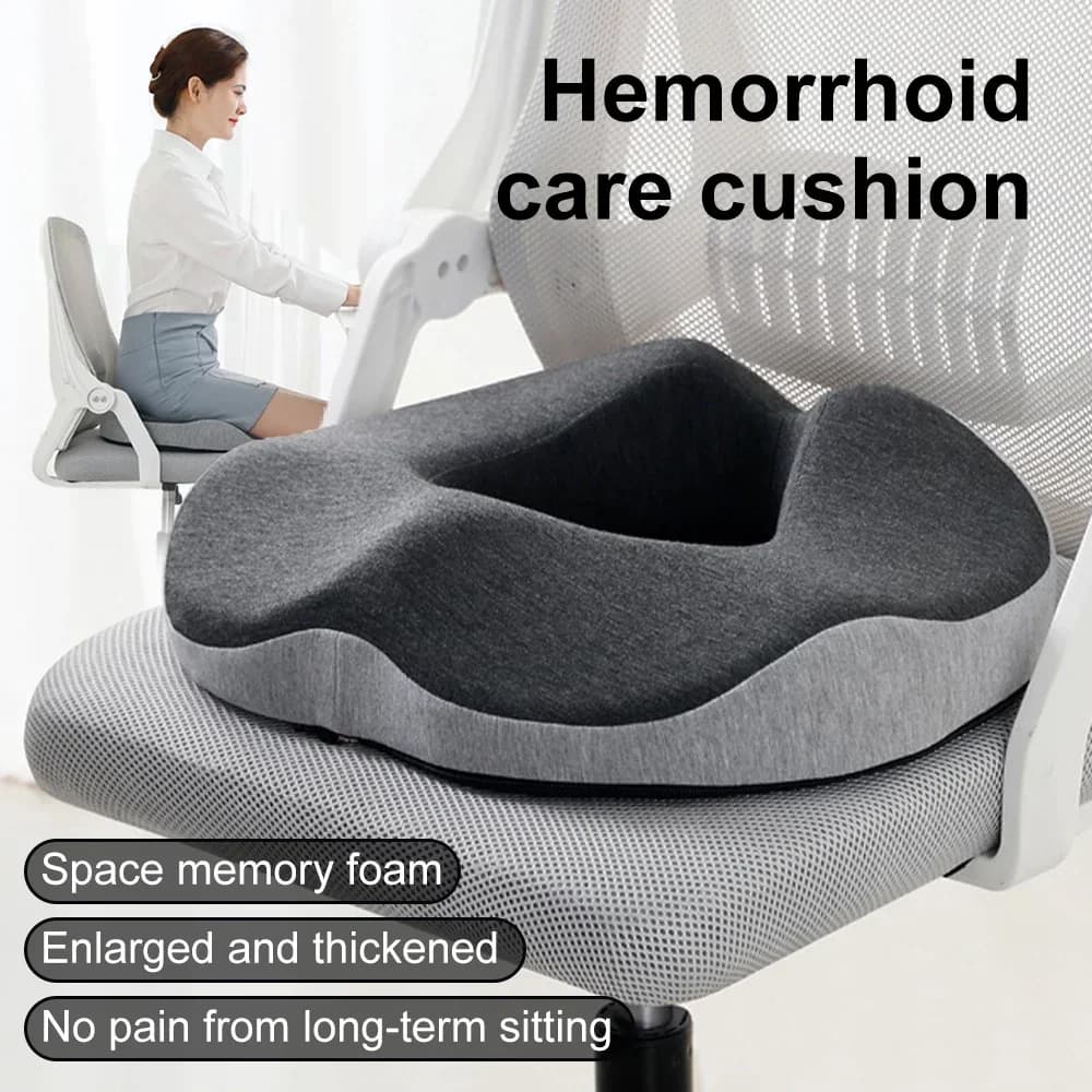 Tappetino per emorroidi Assistenza sanitaria Cuscino del sedile Memory Foam Sciatica Tailbone Piastre del letto Forma di ciambelle Seduta Sollievo dal dolore Ufficio da viaggio