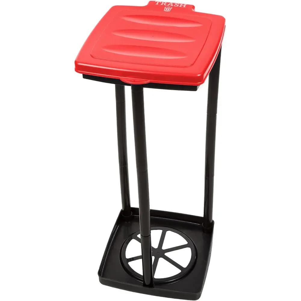Collapsible 13-Gallon Garbage Bin for Indoor/Outdoor Use, Camping, Recycling, and Parties – Durable Plastic Trash Can (Red)