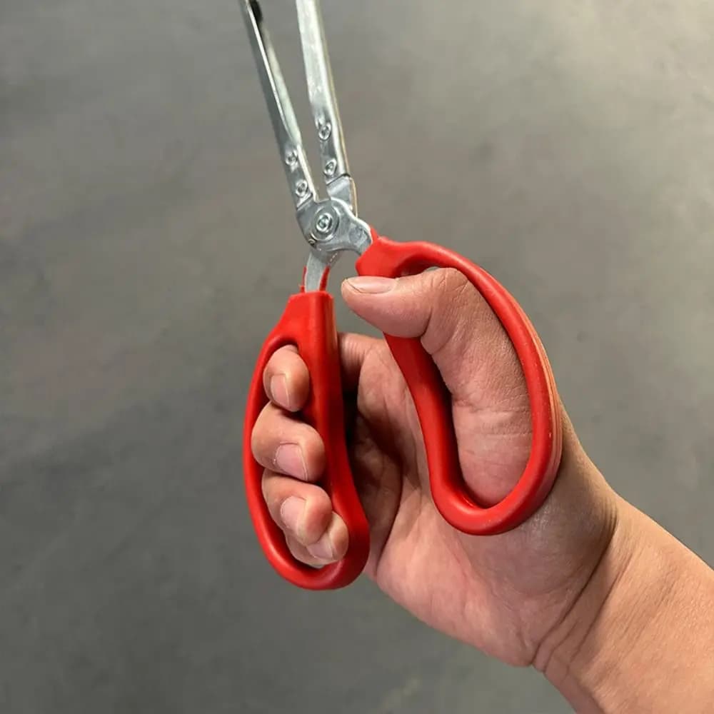 Cattura Pesci con Rete da 17 cm, Pinza in Acciaio Inossidabile con Rete a Maglie, Strumento per la Cattura Acquatica, Impugnatura Comoda, Manico Lungo