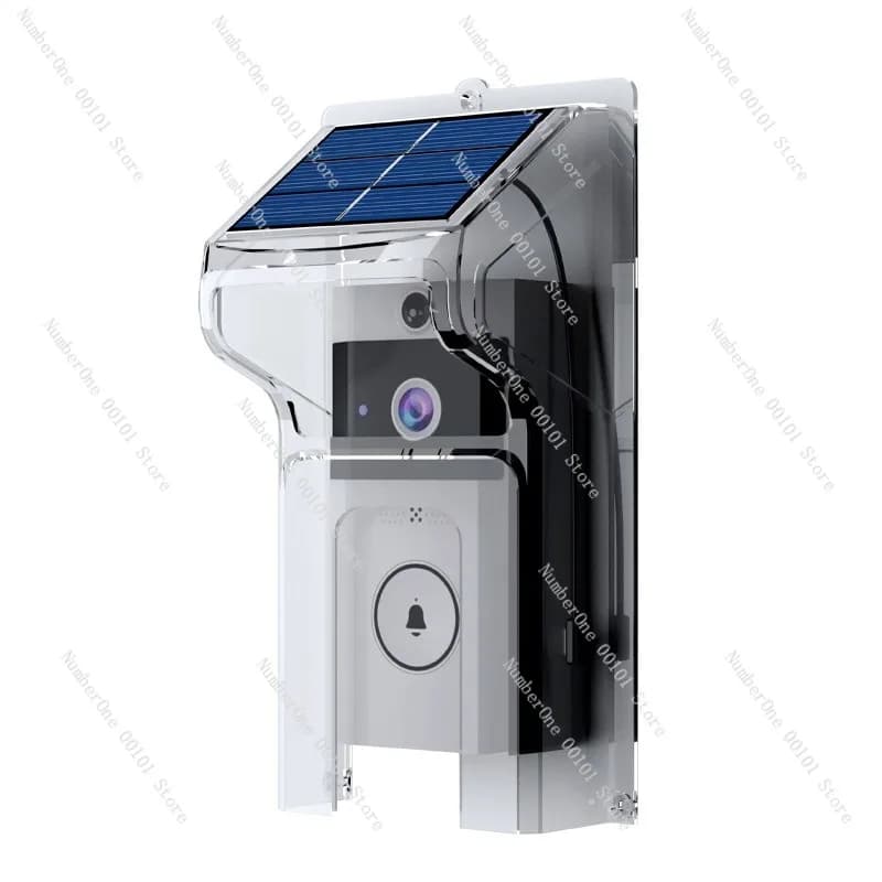 Campanello Video Wireless Intelligente con Copertura Solare Antipioggia, Telecamera di Sicurezza HD, Modulatore Vocale, Audio Bidirezionale, Rilevamento Movimento