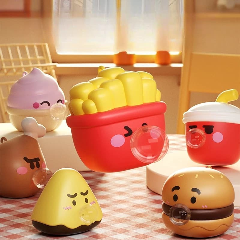 Creative Gourmet Burger French Fries Pinch Pinch Decompression Artifact Squeeze Blowing Bubbles Small Ornaments