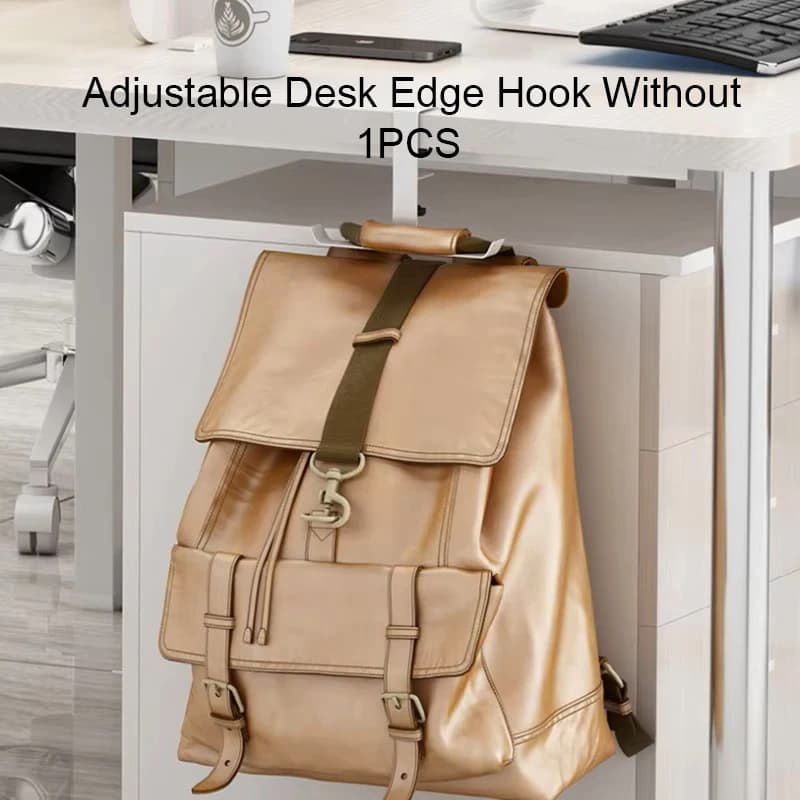 Adjustable Desk Edge Hook Without Punching Office Desktop Edge Hanging Bag Hook Student Backpack Storage Hanging Hook 1pc